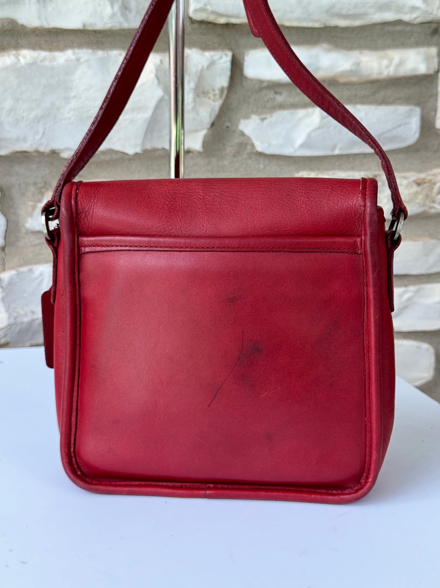 Red Vintage Coach Companion Flap 9076 w/Hangtag!