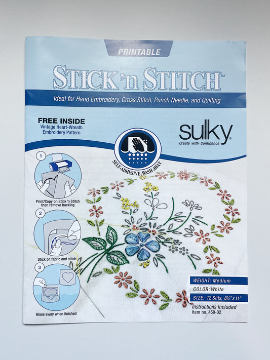 Sulky Paper Solvy 8.5" x 11" Stick ‘n Stitch sheets