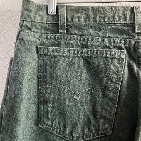 Vintage Levi's 550 Orange Tab Dark Green Jeans W36 L32