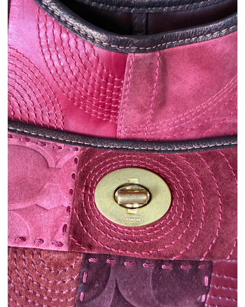 Vintage Coach Patchwork Suede Ergo Large Hobo CBZ53