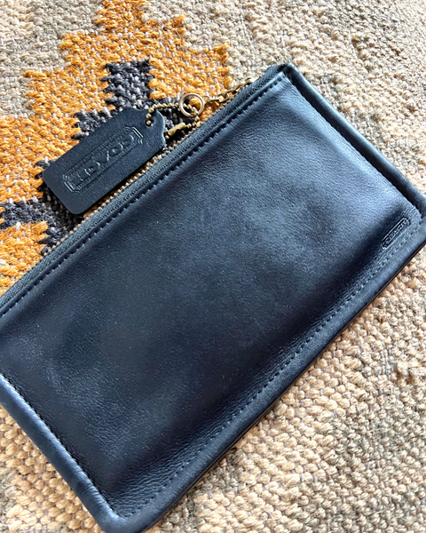 Vintage Coach Skinny Case Cosmetic Zip 7170 in Black