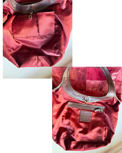 Vintage Coach Patchwork Suede Ergo Large Hobo CBZ53