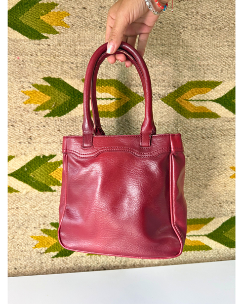 Liz Claiborne Top-Handle Satchel Bag in Rich Red Burgundy