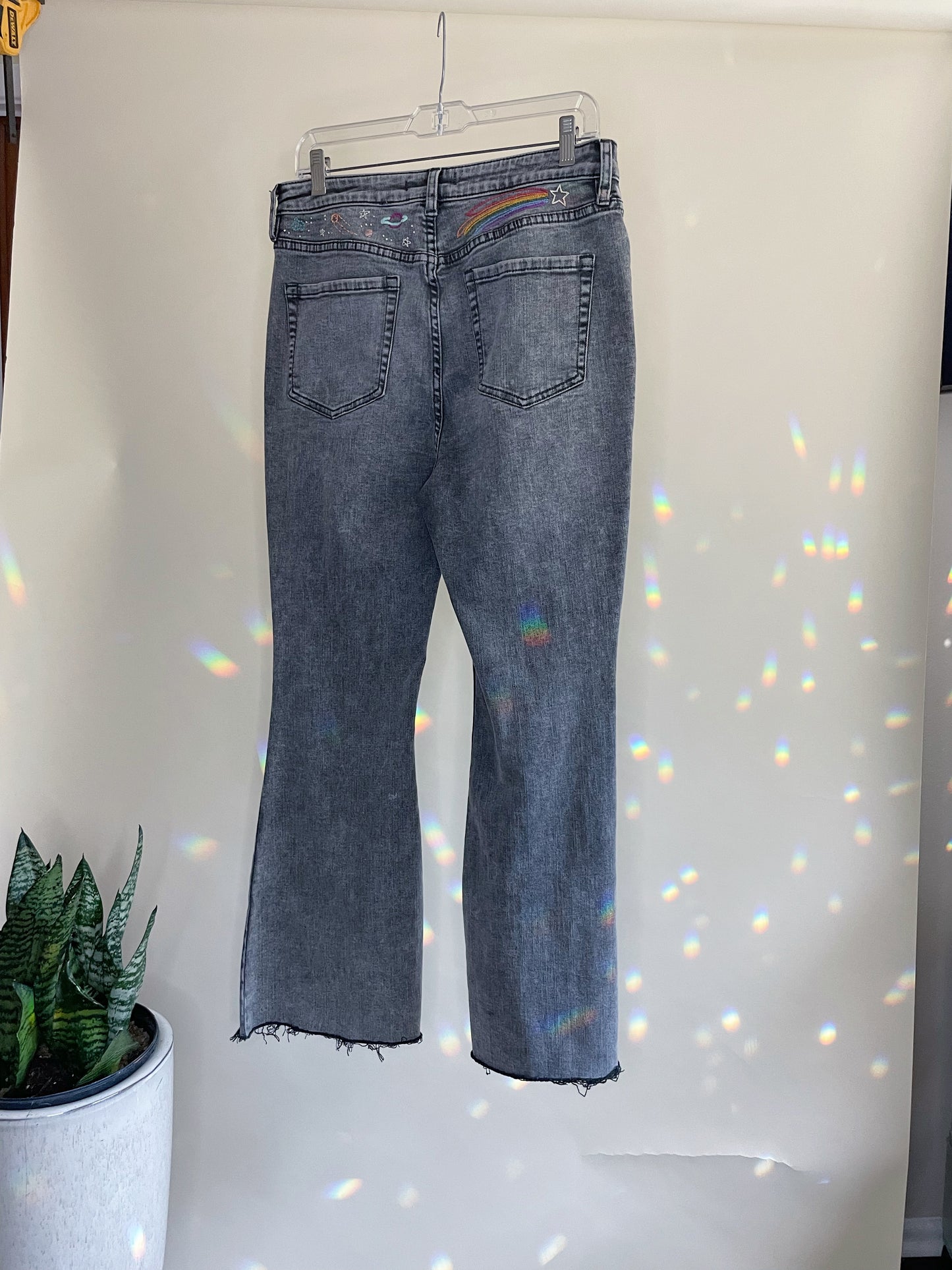 30 Waist Free People Cosmically Embroidered Jeans- M/Lg