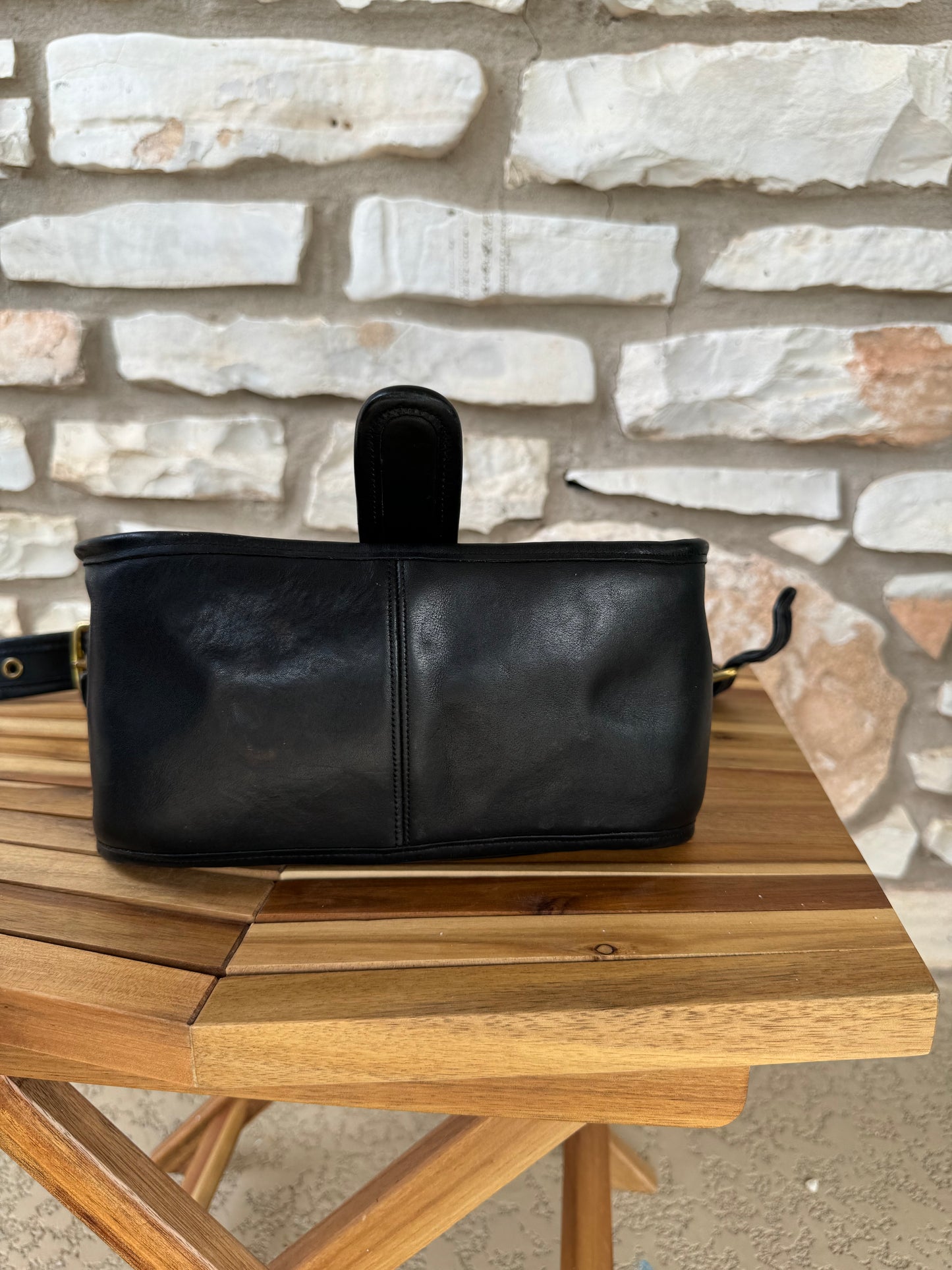 Vintage Coach Black Courier Pouch