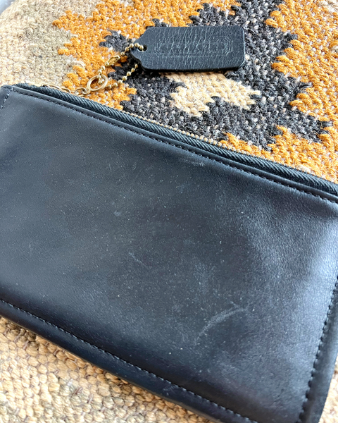 Vintage Coach Skinny Case Cosmetic Zip 7170 in Black