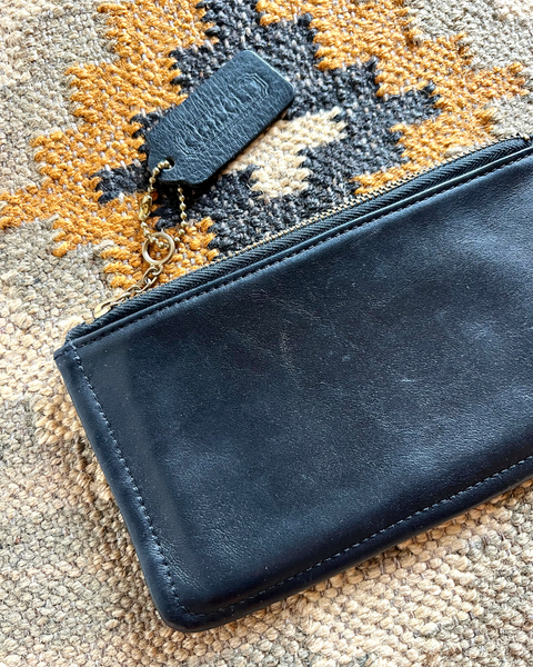 Vintage Coach Skinny Case Cosmetic Zip 7170 in Black