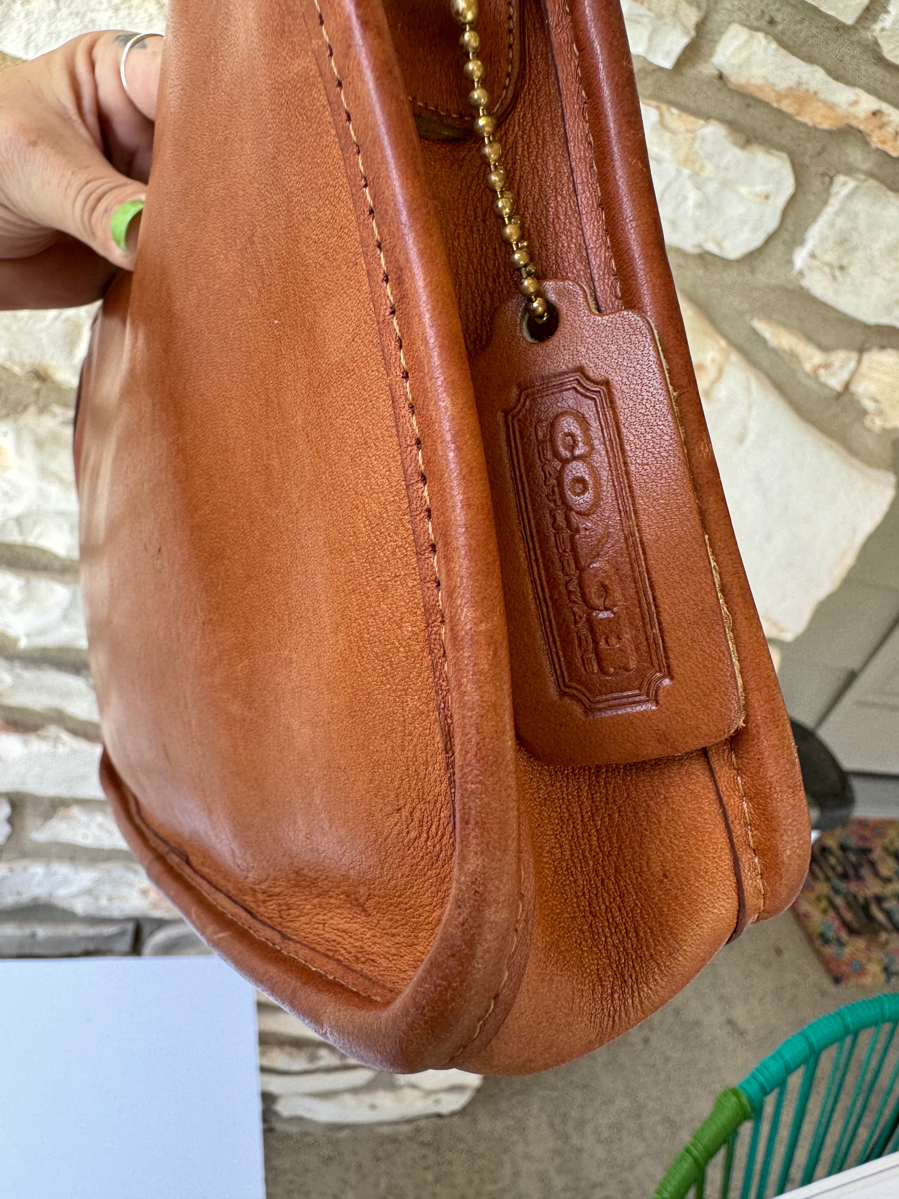 Vintage Coach shops Bag Cooper Zip British Tan