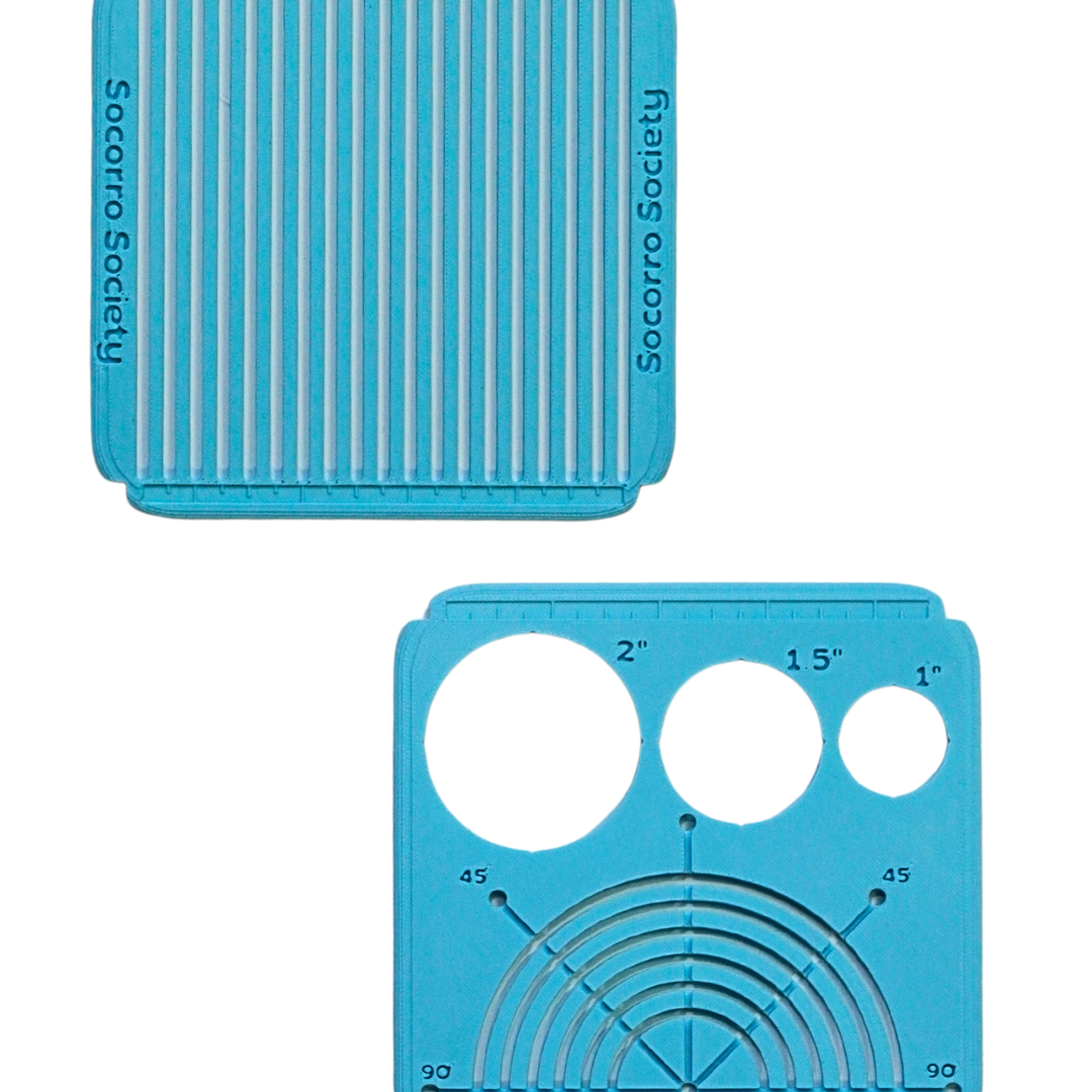 Sashiko Stencil Set – Grid & Circle | Socorro Society