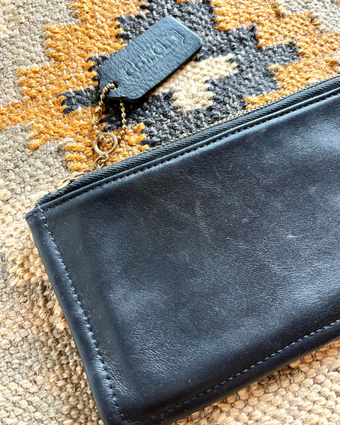 Vintage Coach Skinny Case Cosmetic Zip 7170 in Black