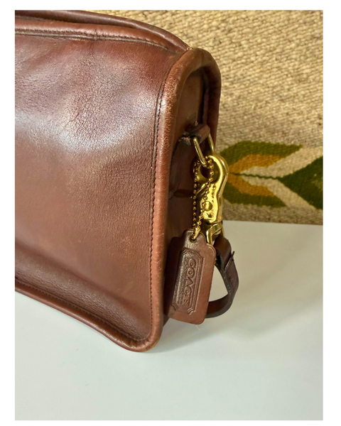Mahogany Vintage Coach Companion Bag