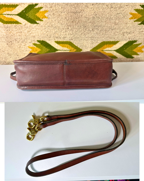 Mahogany Vintage Coach Companion Bag