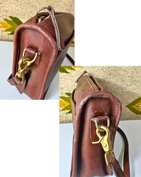 Mahogany Vintage Coach Companion Bag
