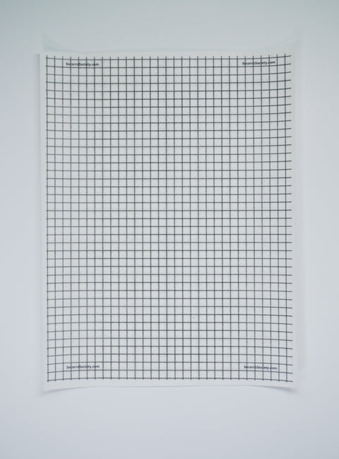 Visible Mending ¼” Grid Full Sheet Stick and Stitch Pattern