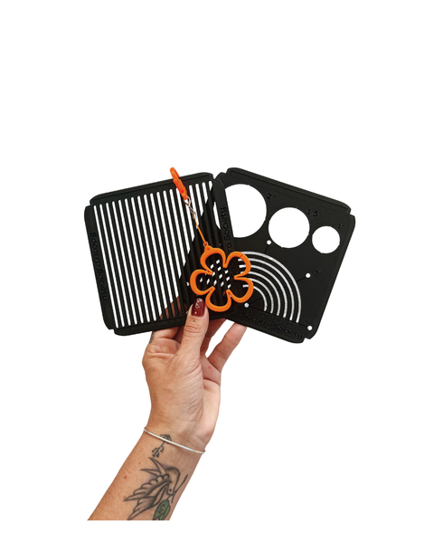 Spooky Season Bundle 3D Printed Sashiko Circle & Grid Stencil Plus Thread Organizer