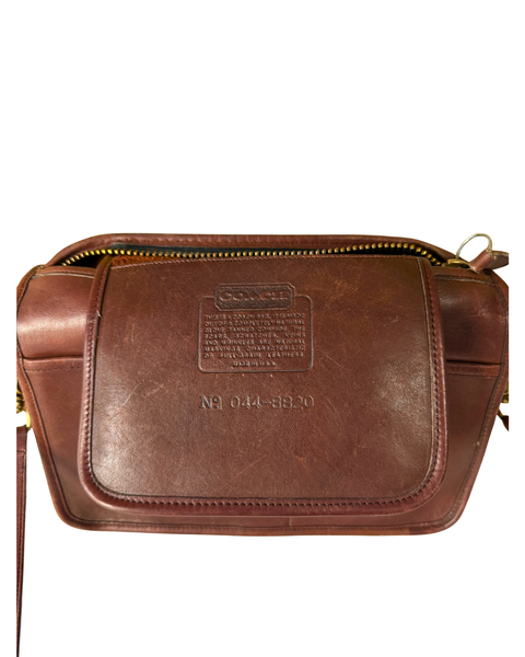 Mahogany Vintage Coach Companion Bag