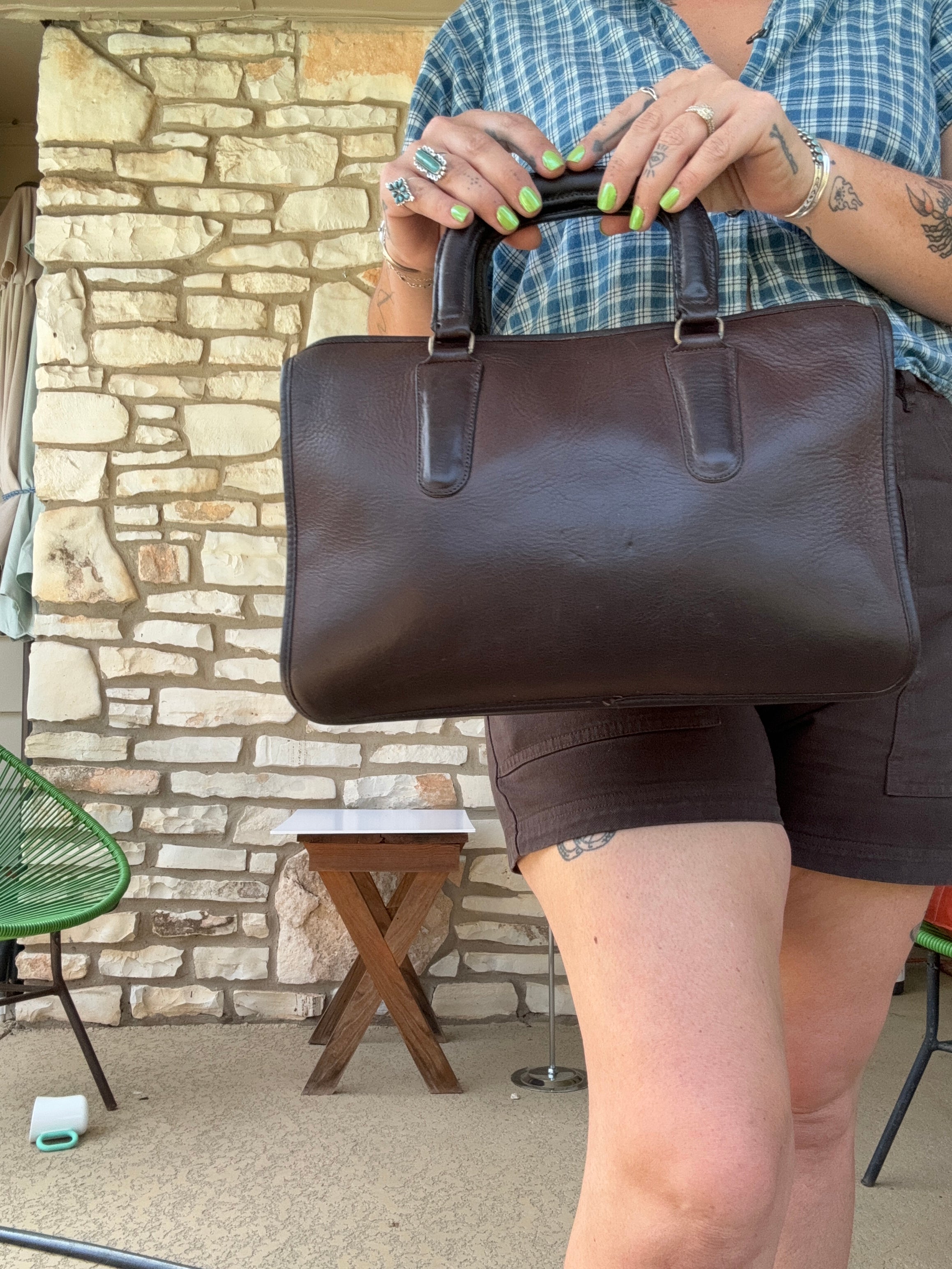 Sseko shops vintage satchel in Mahogany