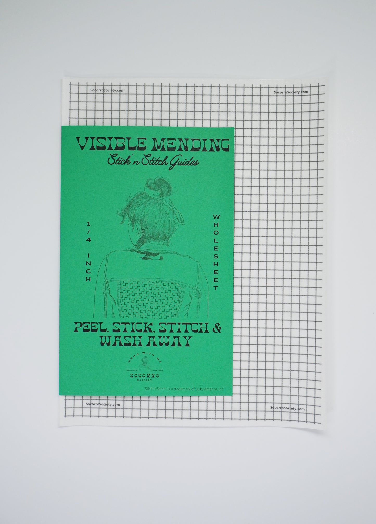 Visible Mending Stick and Stitch Grid- whole sheet