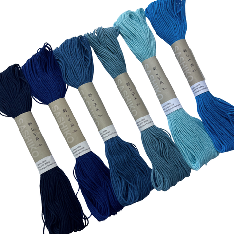 Blues Sashiko Thread Bundle