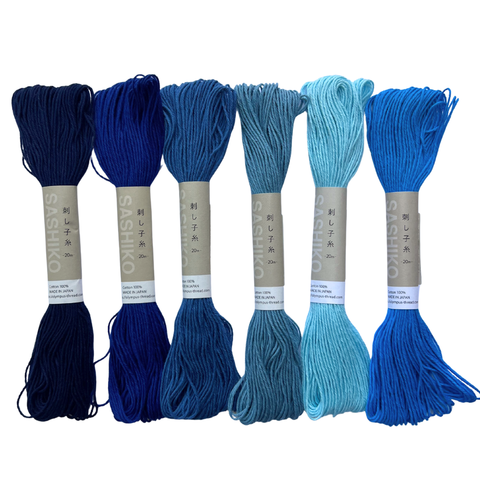 Blues Sashiko Thread Bundle