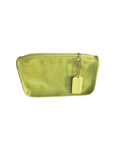 Vintage Coach Lime Green Leather Chunky Case 7165