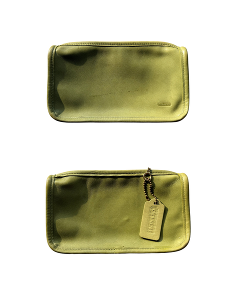 Vintage Coach Lime Green Leather Chunky Case 7165