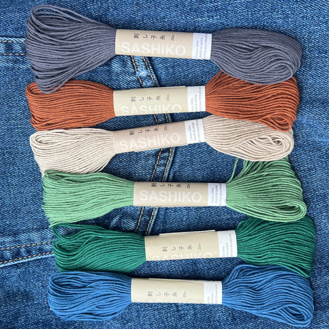 Earth Tones Sashiko Thread Bundle