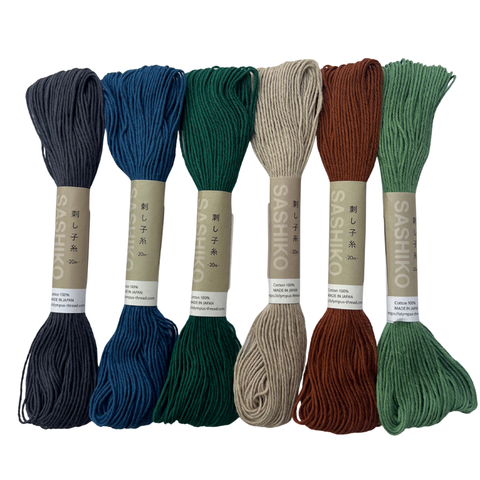 Earth Tones Sashiko Thread Bundle