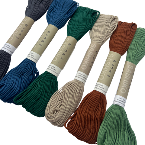 Earth Tones Sashiko Thread Bundle