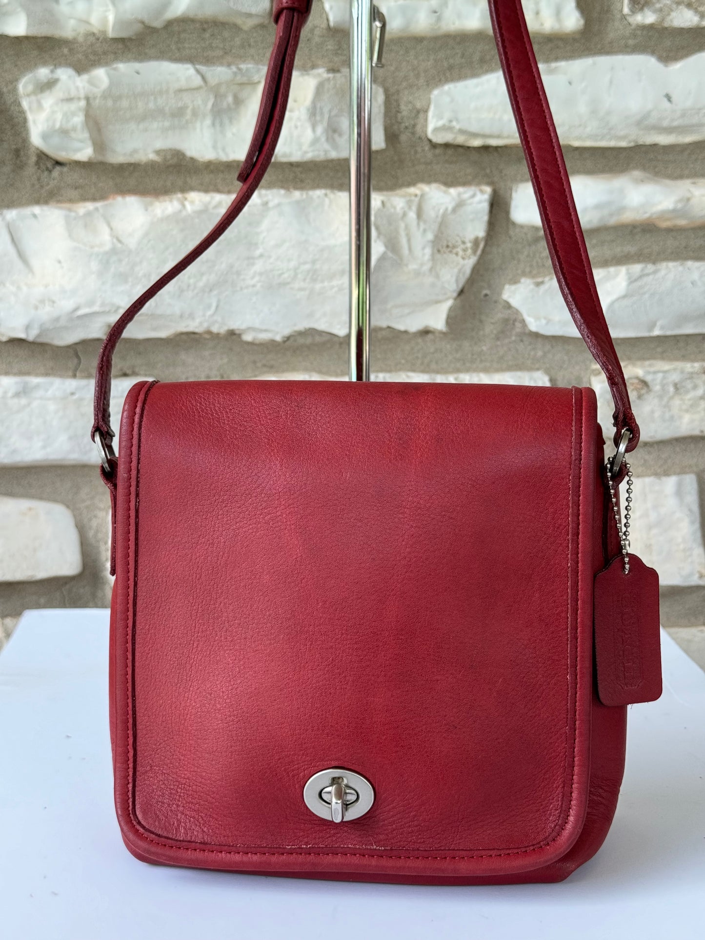 Red Vintage Coach Companion Flap 9076 w/Hangtag!