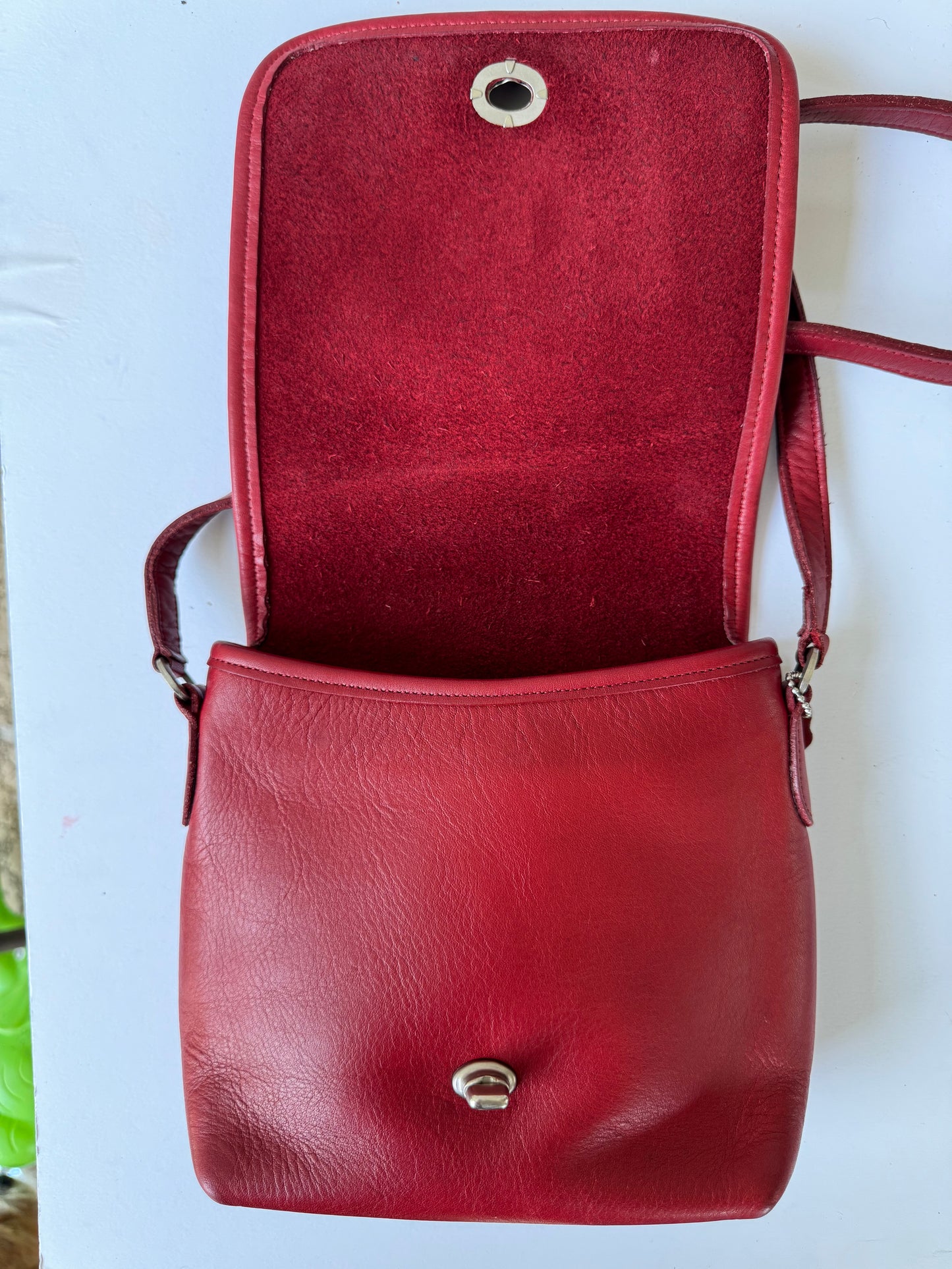 Red Vintage Coach Companion Flap 9076 w/Hangtag!