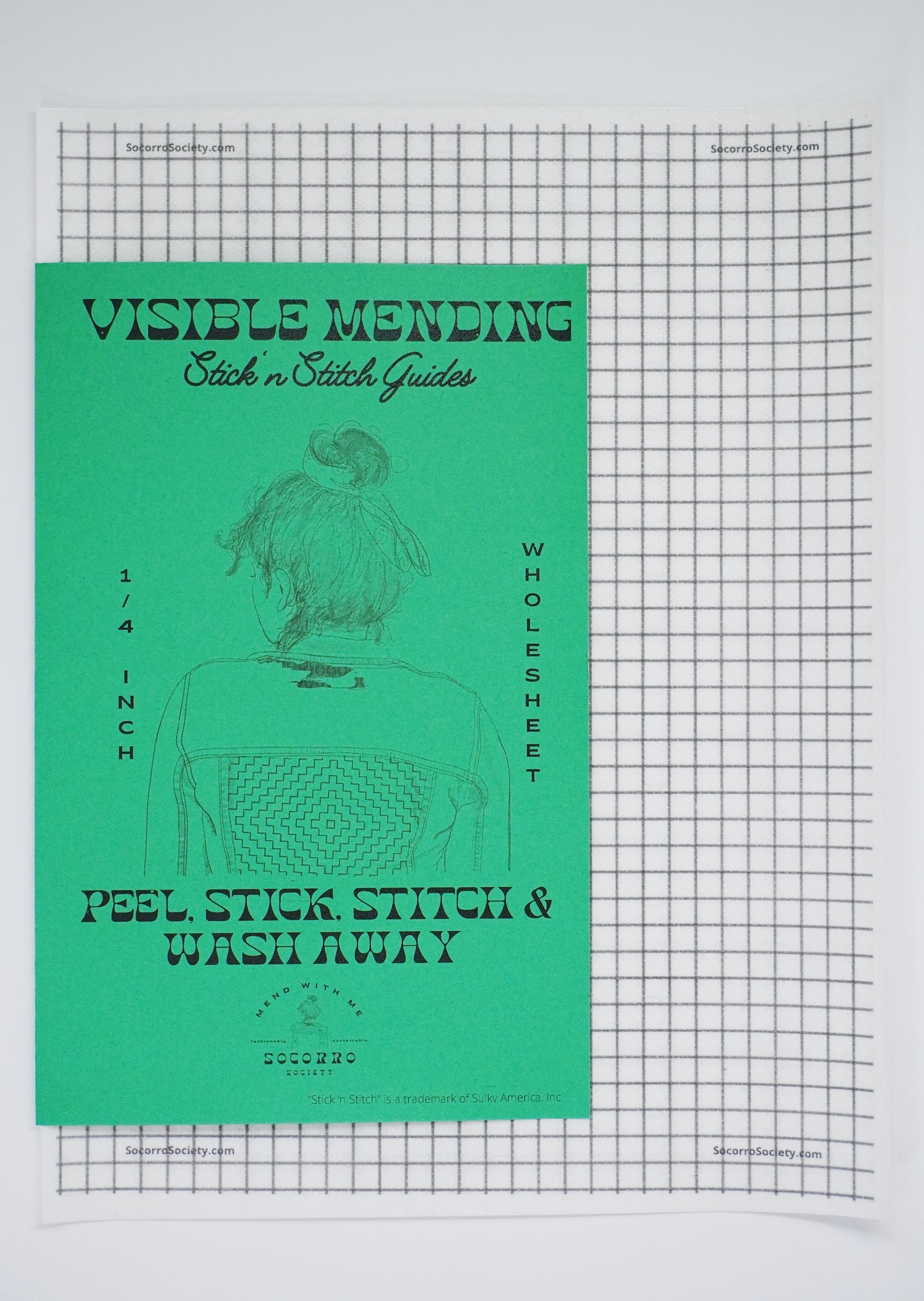 Visible Mending Stick and Stitch Grid- whole sheet