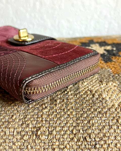 Coach Multi Patchwork Bleecker Accordion Zip Wallet
