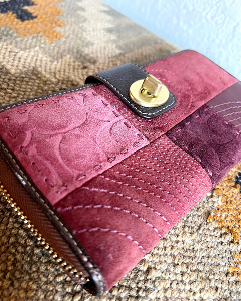 Coach Multi Patchwork Bleecker Accordion Zip Wallet