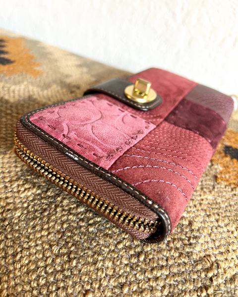 Coach Multi Patchwork Bleecker Accordion Zip Wallet