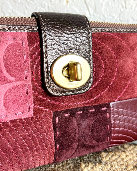 Coach Multi Patchwork Bleecker Accordion Zip Wallet