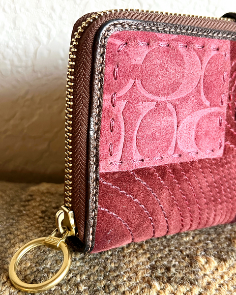 Coach Multi Patchwork Bleecker Accordion Zip Wallet