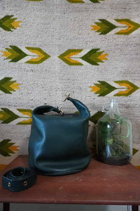 Vintage Coach XL Duffle Sac Forest Green 9085