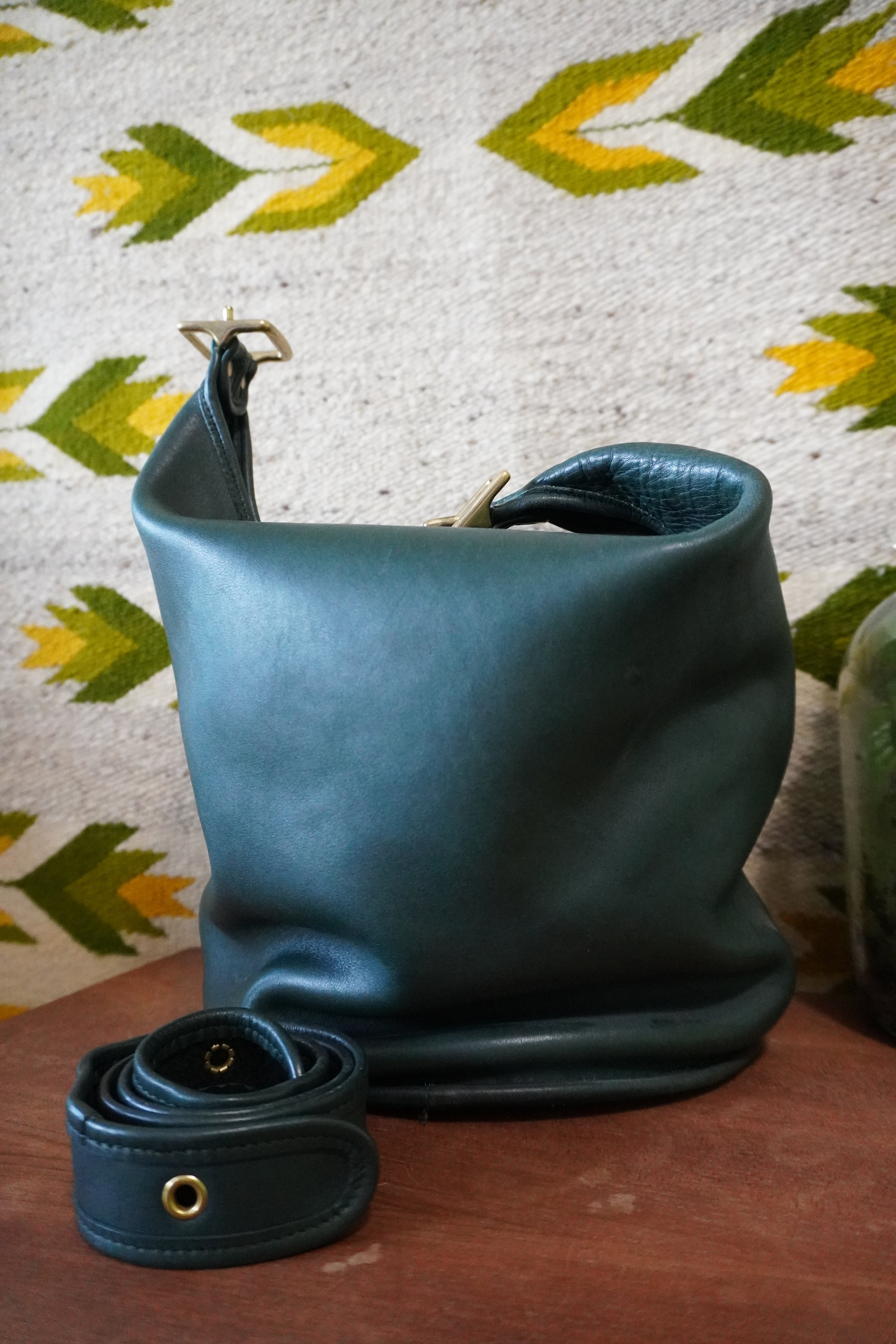 Vintage Coach XL Duffle Sac Forest Green 9085 – Socorro Society