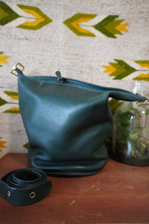 Vintage Coach XL Duffle Sac Forest Green 9085