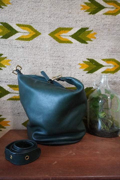 Vintage Coach XL Duffle Sac Forest Green 9085