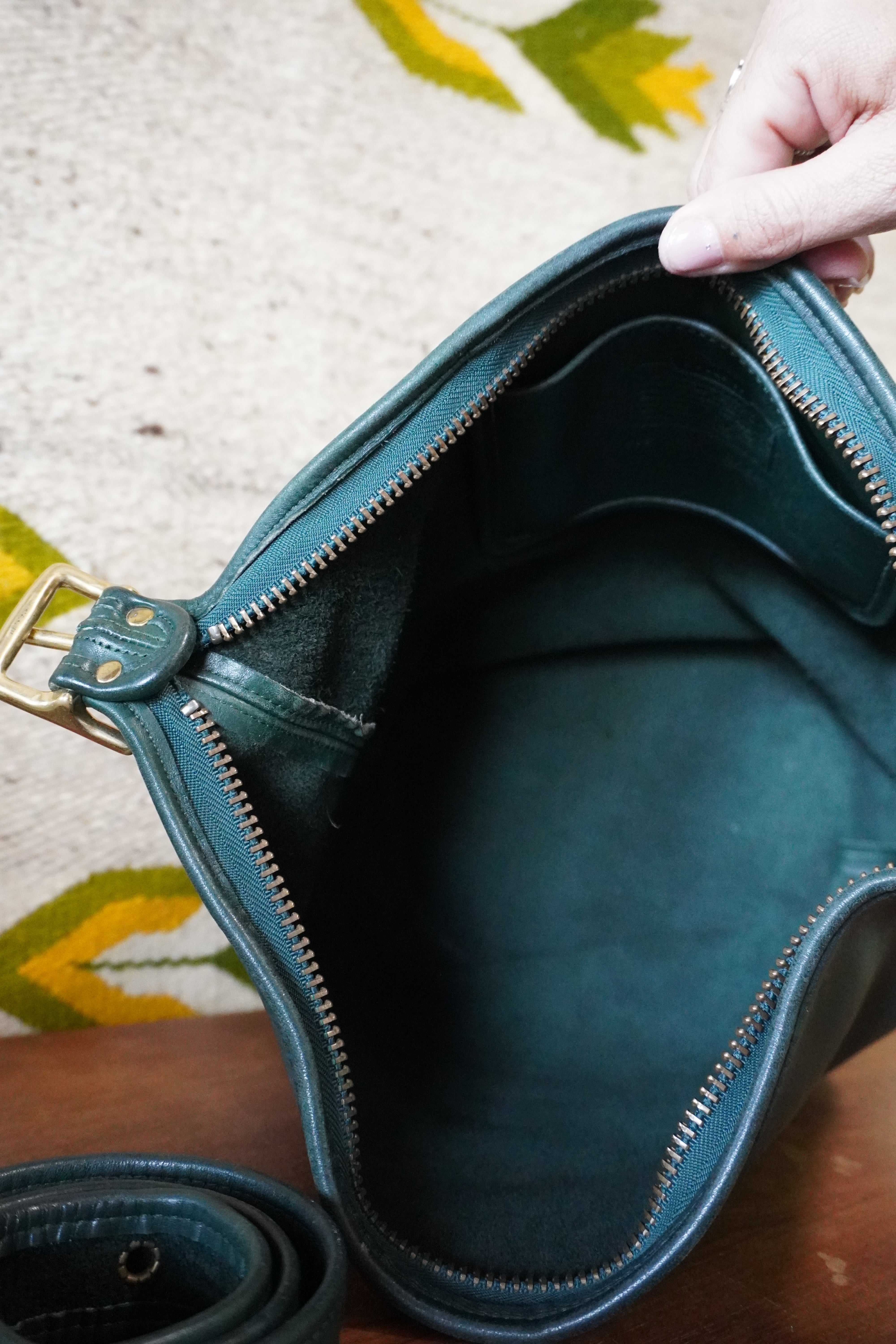 Vintage Coach XL Duffle Sac Forest Green 9085 – Socorro Society