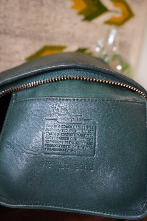 Vintage Coach XL Duffle Sac Forest Green 9085