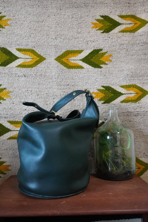 Vintage Coach XL Duffle Sac Forest Green 9085