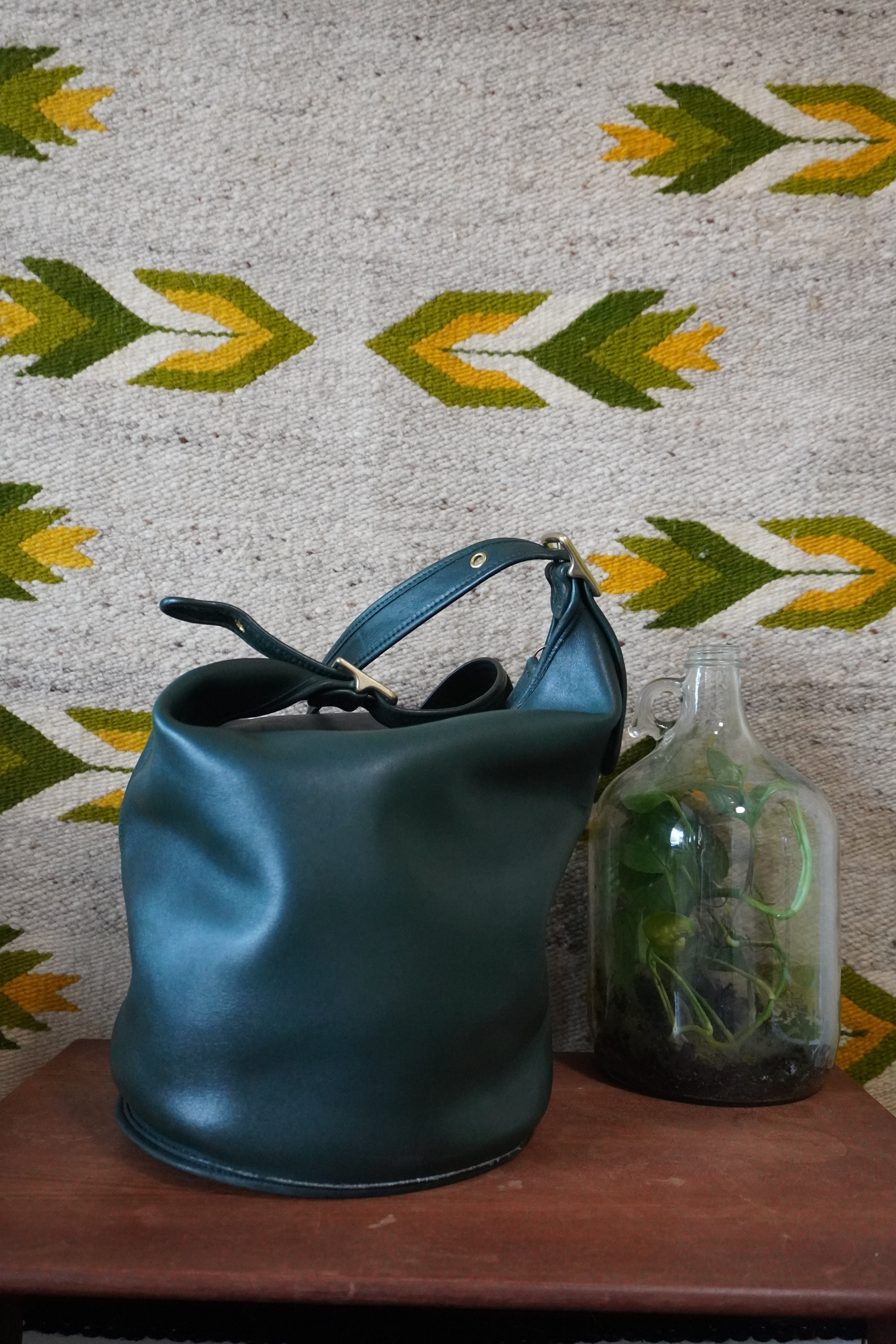 Coach Duffel Sac XL スウェード Vintage Coach XL Duffle Sac Forest Green 9085 – Socorro Society