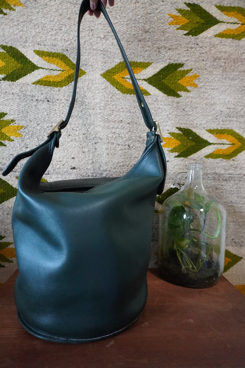 Vintage Coach XL Duffle Sac Forest Green 9085