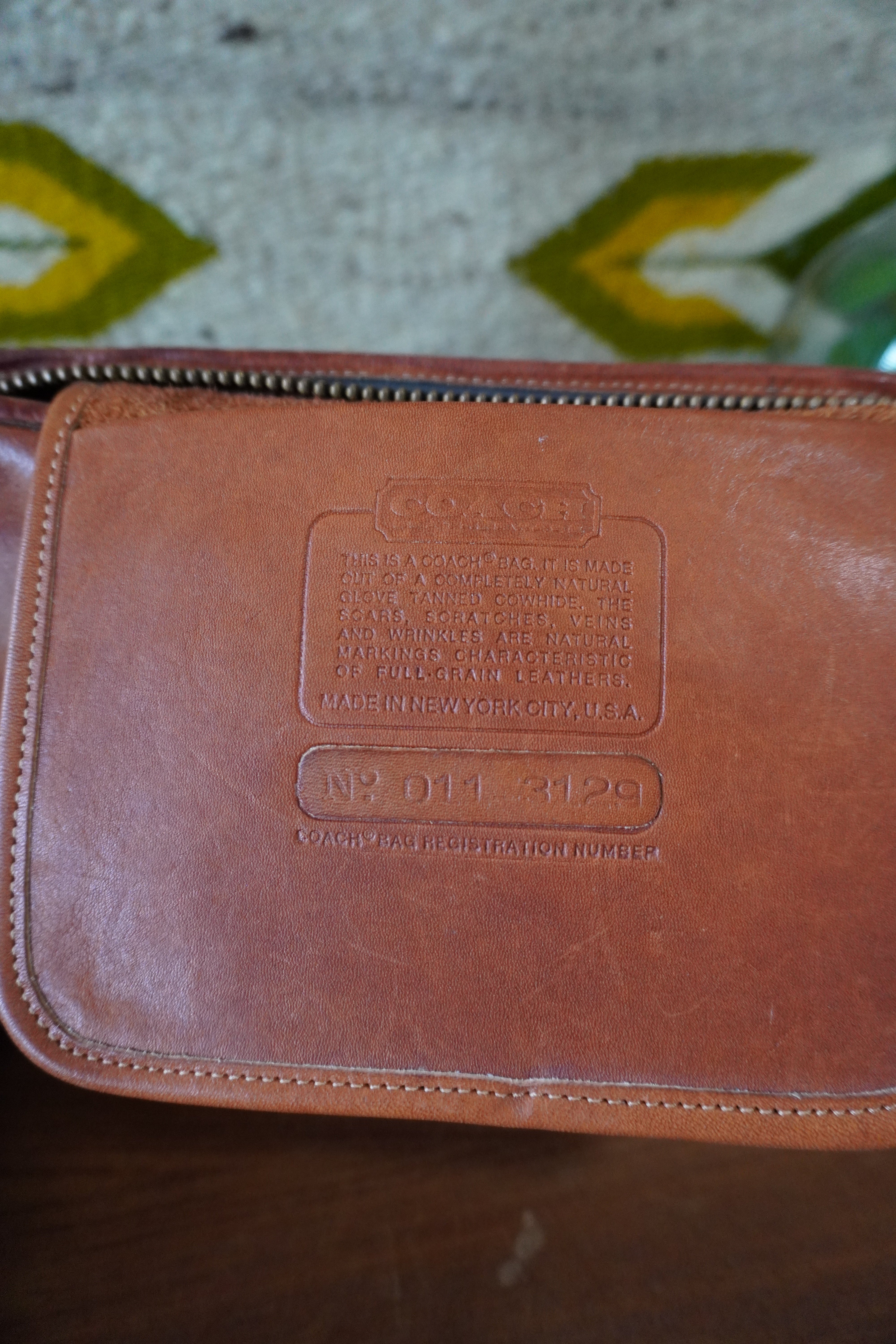 Vintage Coach 1970's Zippered Clutch 9455 British Tan – Socorro