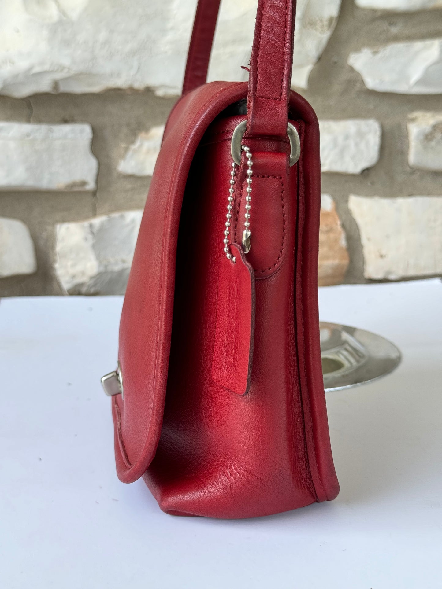 Red Vintage Coach Companion Flap 9076 w/Hangtag!