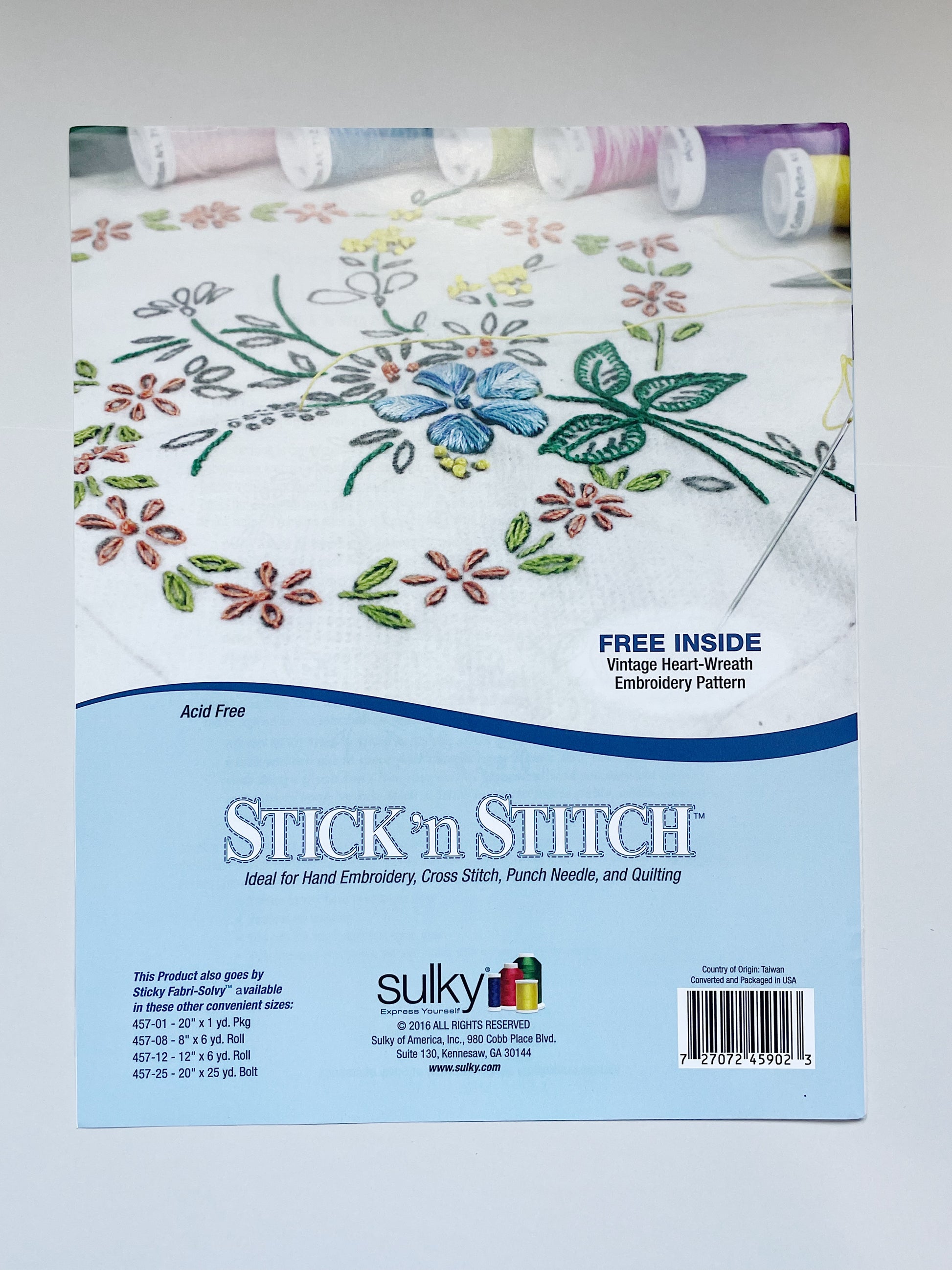 Sulky Paper Solvy 8.5 x 11 Stick 'n Stitch sheets – Socorro Society