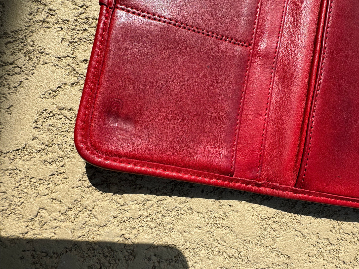 Vintage Coach Red Envelope Swing Wallet 4773